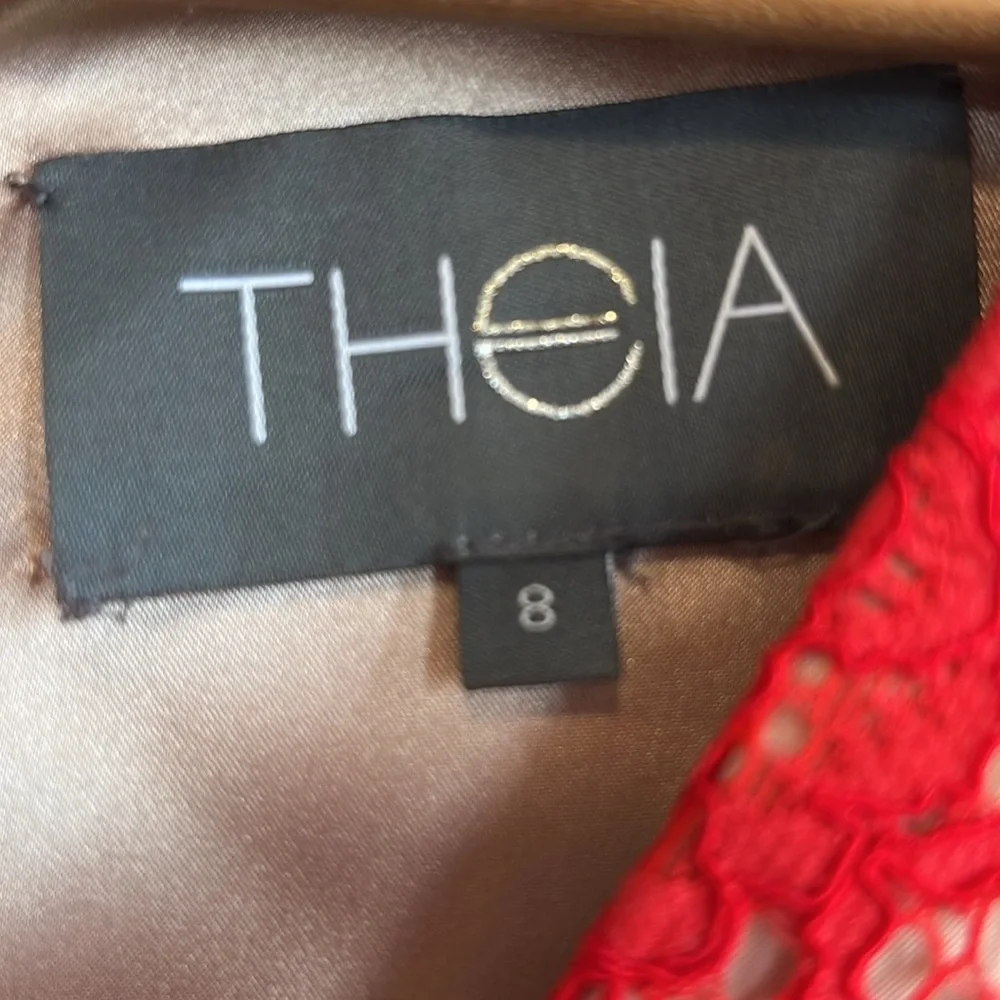 Theia‎ Scarlet Long Sleeve Lace Dress - Picture 4 of 13